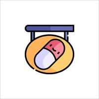 Pill capsule icon illustration vector