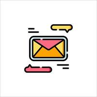 Email icon, line icon, illustration vector
