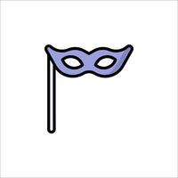 A purple mask icon on a white background vector