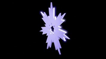3d snowflake. The rotation of the snowflake. rotation of a snowflake on a green background for your design. video