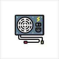 A computer fan icon on a white background vector