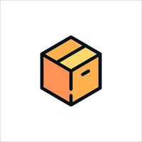 A box icon with a box inside it vector