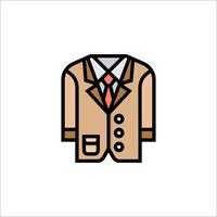 A man's jacket with a tie on it vector