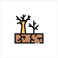 A tree and a rock with a tree on it vector