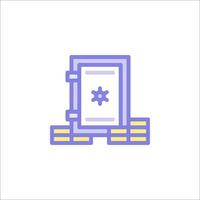 A bank vault icon with a star on top vector