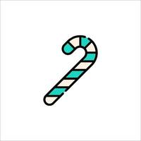 A candy cane icon on a white background vector