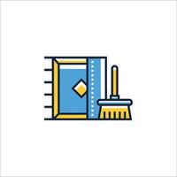 A brush and a book on a white background vector