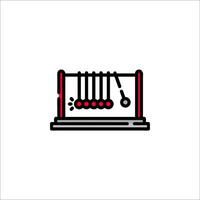 A red and black icon of a computer screen vector