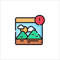 A photo frame with mountains and clouds vector