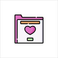 A folder with a heart icon vector