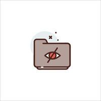 A folder with an eye in it vector