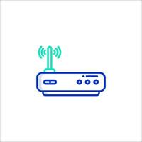 A wireless router icon on a white background vector