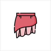 A skirt icon in a flat style vector
