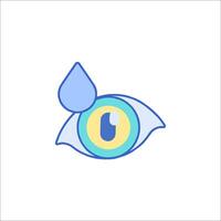 Eye icon with drop of water vector