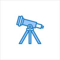 A telescope icon on a tripod vector