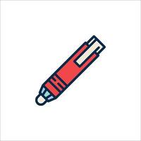 A red pen icon on a white background vector