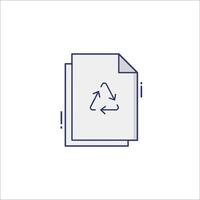 A paper document with a recycle symbol on it vector