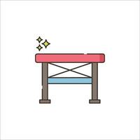A table with a star on it and a star on the top vector