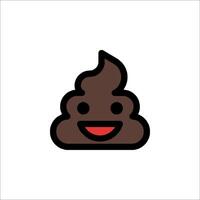 A poop emoji with a smile on it vector