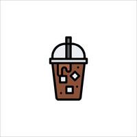 Coffee icon in line style on white background vector