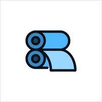A blue and black icon of two rolls of toilet paper vector