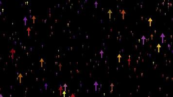 A black background with many colorful arrows video