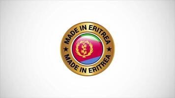 Made In Eritrea Golden Badge Design Animation video