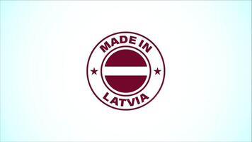 Made In Latvia Badge Design Animation video