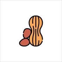 A peanut and nut icon on a white background vector