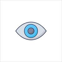 An eye icon on a white background vector