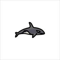 Killer whale icon on white background vector