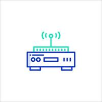A wireless router icon on a white background vector
