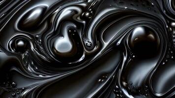 Abstract black fluid texture with spherical shapes and intricate lines video