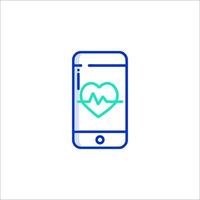 A smartphone with a heart on it vector