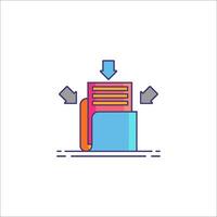 A folder with a book and arrows vector