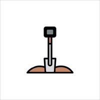 A shovel with a shovel on top of it vector