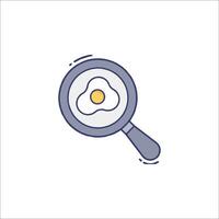 An egg is being held up by a magnifying glass vector