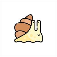 A snail with a face and a shell vector