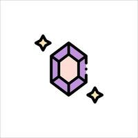 A purple hexagon with stars on it vector