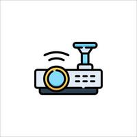 A projector icon on a white background vector
