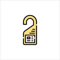 A lock icon with a key and a lock vector
