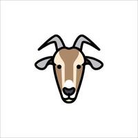 Goat head icon on white background vector