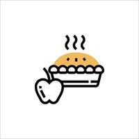Apple pie icon vector