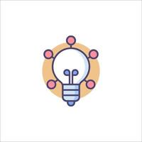 A light bulb with a bunch of people inside it vector