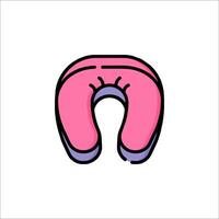 A pink and purple pillow icon on a white background vector