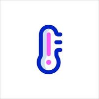 A thermometer icon on a white background vector