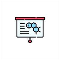 A presentation board with a chemical molecule on it vector