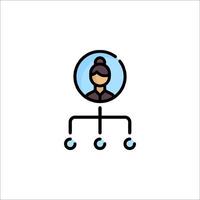 A person with a hat on their head and a circle around them vector