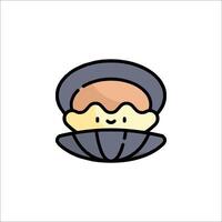 A cartoon character sitting on top of a shell vector