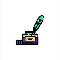 A pen and ink bottle icon on a white background vector